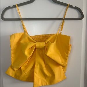 SHEIN Yellow Bow Camisole Top